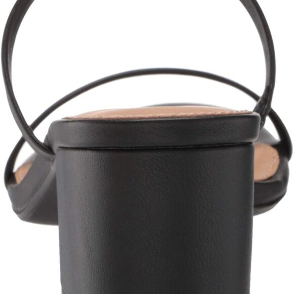 Women's Thin Two Strap Heeled Slide - Picture 3 of 8